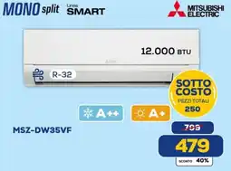 Euronics MITSUBISHI ELECTRIC MONO split SMART MSZ-DW35VF offerta