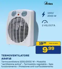 Euronics Ardes TERMOVENTILATORE AR4F16 offerta