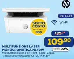 Euronics hp MULTIFUNZIONE LASER MONOCROMATICA M140W offerta