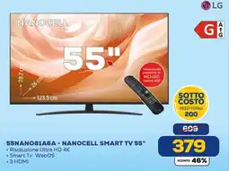 Euronics LG 55NANO81A6A - NANOCELL SMART TV 55" offerta