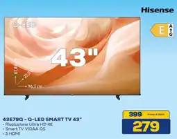 Euronics Hisense 43E79Q-Q-LED SMART TV 43" offerta