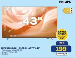 Euronics PHILIPS 43PUS7810/12 - QLED SMART TV 43" offerta