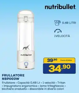 Euronics nutribullet FRULLATORE NBP003W offerta