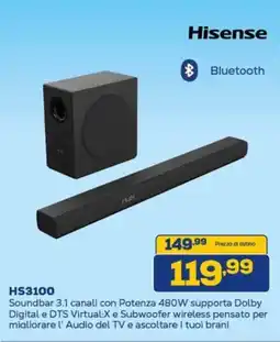 Euronics Hisense HS3100 Soundbar offerta