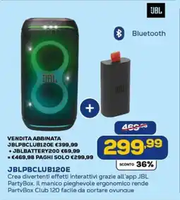 Euronics JBL JBLPBCLUB120E offerta