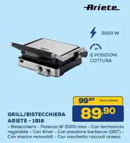 Euronics Ariete grill/bistecchiera ARIETE 1918 offerta