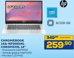 Euronics hp CHROMEBOOK 14A-NF0001NL CHROMEOS, 14" offerta