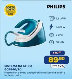 Euronics PHILIPS SISTEMA DA STIRO GC6840/20 offerta