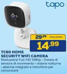 Euronics tapo TC60 HOME SECURITY WIFI CAMERA offerta