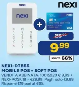 Euronics NEXI-DTB55 MOBILE POS + SOFT POS offerta