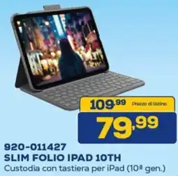 Euronics logitech 920-011427 SLIM FOLIO IPAD 10TH offerta
