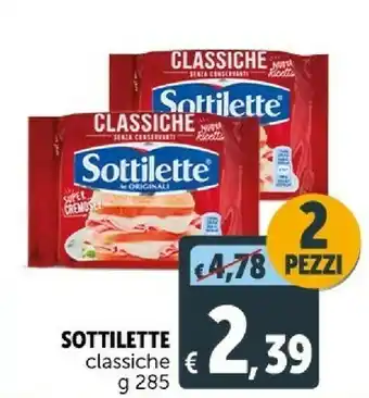 Deco Supermercati Sottilette le originali classiche 285 g(ml) offerta