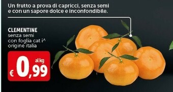 Deco Supermercati Clementine offerta