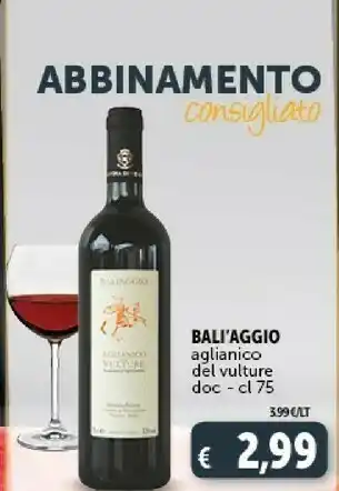 Deco Supermercati Aglianico del vulture 750 g(ml) offerta