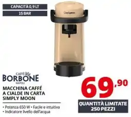Comet Macchina caffé a cialde in carta simply moon offerta