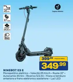 Euronics Segway-Ninebot NINEBOT E3 E Monopattino elettrico offerta