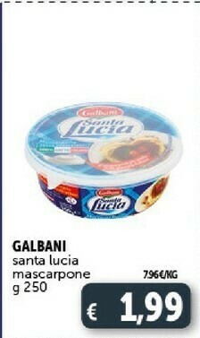 Deco Supermercati Mascarpone santa lucia 250 g(ml) offerta