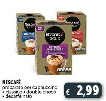 Nescafe preparato per cappuccino