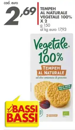 Italmark Tempeh al naturale vegetale 100% offerta