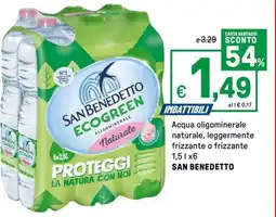 Iper La Grande Acqua oligominerale naturale, leggermente frizzante o frizzante SAN BENEDETTO offerta