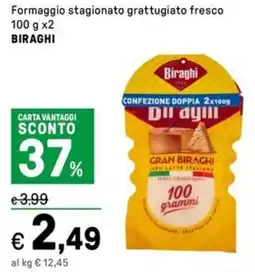 Iper La Grande Formaggio stagionato grattugiato fresco BIRAGHI offerta