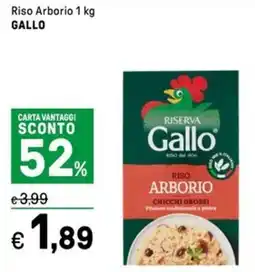 Iper La Grande Riso Arborio GALLO offerta