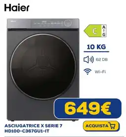 Euronics Haier ASCIUGATRICE X SERIE 7 HD100-C367GU1-IT offerta