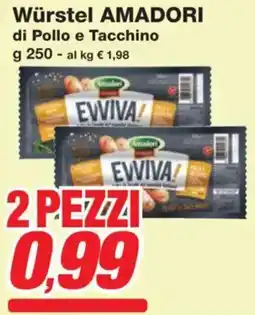 Prix Quality Würstel AMADORI di Pollo e Tacchino offerta