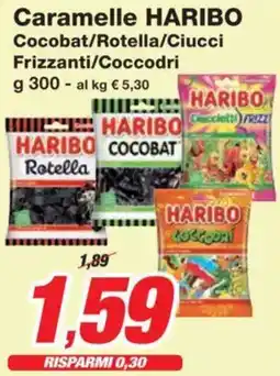 Prix Quality Caramelle HARIBO Cocobat/Rotella/Ciucci Frizzanti/Coccodri offerta