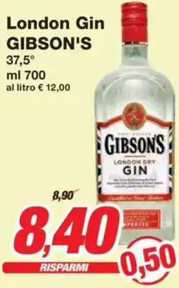 Prix Quality London Gin GIBSON'S offerta