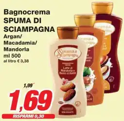 Prix Quality Bagnocrema SPUMA DI SCIAMPAGNA Argan/ Macadamia/ Mandorla offerta