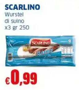 Sigma SCARLINO Wurstel di suino x3 offerta