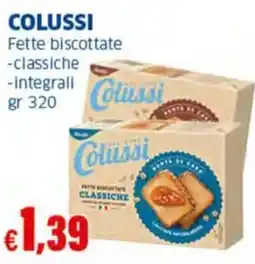 Sigma COLUSSI Fette biscottate classiche integrali offerta