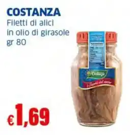 Sigma COSTANZA Filetti di alici in olio di girasole offerta