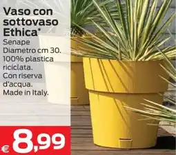 Prix Quality Vaso con sottovaso Ethica offerta