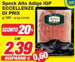 Prix Quality Speck Alto Adige IGP ECCELLENZE DI PRIX offerta