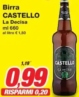 Prix Quality Birra CASTELLO La Decisa offerta