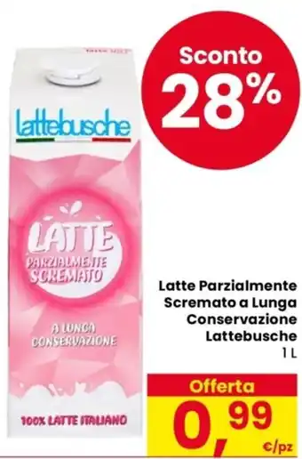 Latte Parzialmente Scremato a Lunga Conservazione Lattebusche