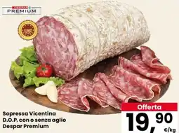 Despar Sopressa Vicentina D.O.P. con o senza aglio Despar Premium offerta