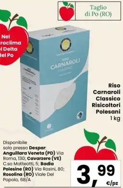 Despar Riso Carnaroli Classico Risicoltori Polesani offerta