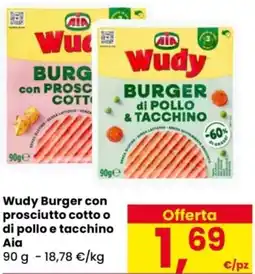 Despar Wudy Burger con prosciutto cotto o di pollo e tacchino Aia offerta