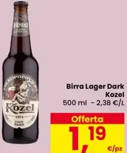Despar Birra Lager Dark Kozel offerta