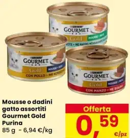 Despar Mousse o dadini Gourmet Gold Purina offerta