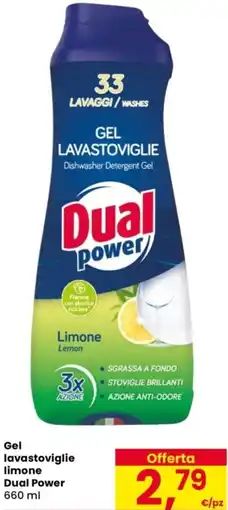 Despar Gel lavastoviglie limone Dual Power offerta