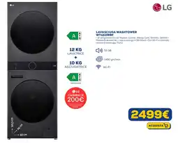 Euronics LG LAVASCIUGA WASHTOWER WT1210BBF offerta