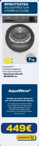 Euronics beko BMEUTS372A ASCIUGATRICE SLIM A POMPA DI CALORE offerta