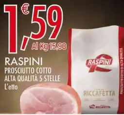 Crai Raspini prosciutto cotto alta qualità 5 stelle offerta