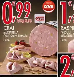 Crai CRAI MORTADELLA Con E Senza Pistacchi offerta