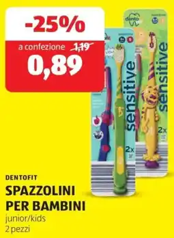 ALDI Dentofit spazzolini per bambini offerta
