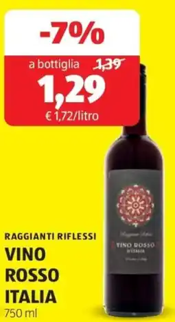 ALDI Raggianti riflessi vino rosso italia offerta